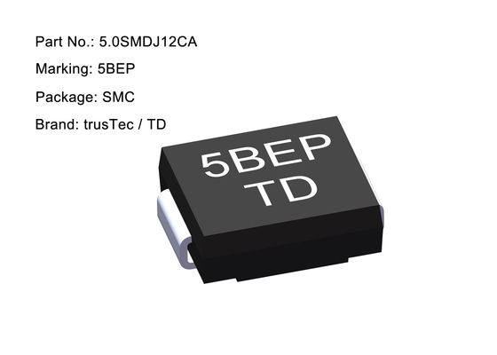Dioda SMD TVS dużej mocy 12v 5000W 5.0SMDJ12CA Napięcie mocowania 19,9V