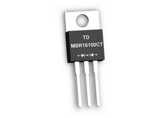 16A 100V 3-pinowa dioda Schottky'ego z bardzo niskim napięciem przewodzenia MBR16100CT TO 220AB