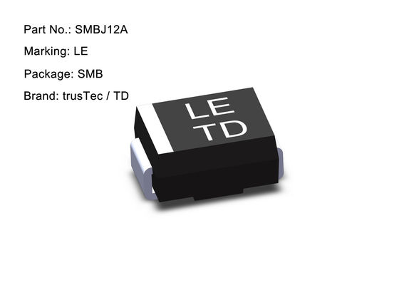 Dwukierunkowa dioda zabezpieczająca Esd o ultra niskiej pojemności 600W 12V SMBJ12A